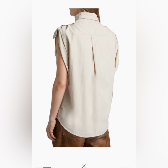 Isabel Marant Sleeveless Blouse in Cream - Picture 6 of 9